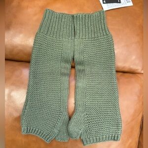 BDG Knit Fingerless Gloves Moss Green Long One Size NWT